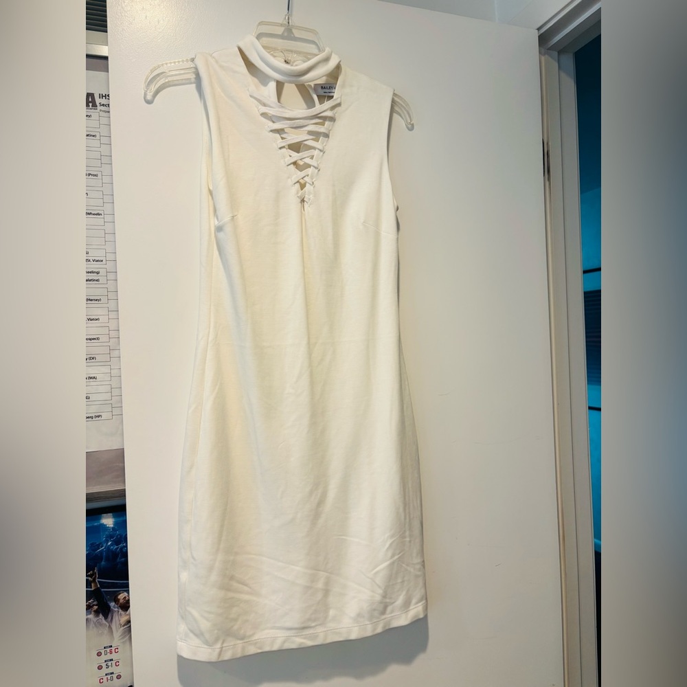 Bailey 44 White Lace-Up Mini Dress